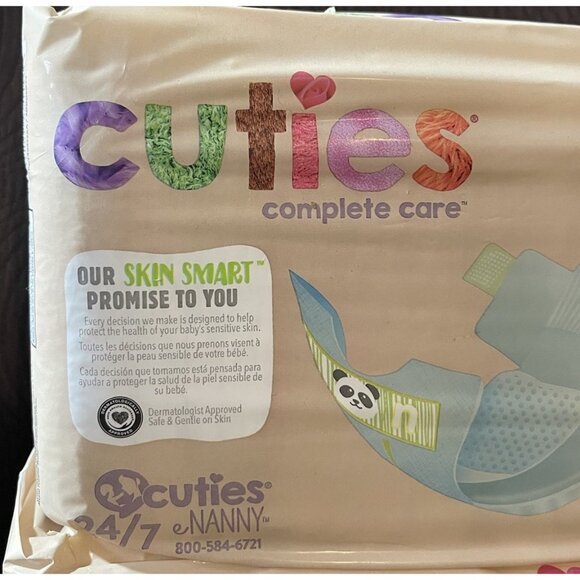 42~Cuties Complete Care Baby Diapers, Size 0 Newborn, 1~Packs of 42 - Picture 3 of 11